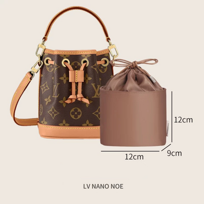 BAGINBAG Handmade Bag Organizer Bag Inner Compatible with LV Nano Noe Bucket Bag