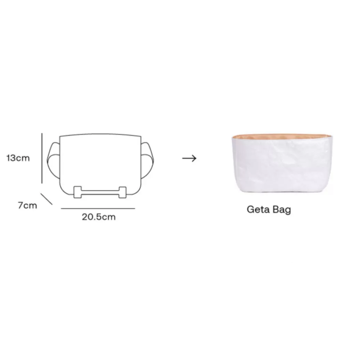 FANJI Handmade Bag Organizer Bag Inner Compatible with Hermès Geta Bag