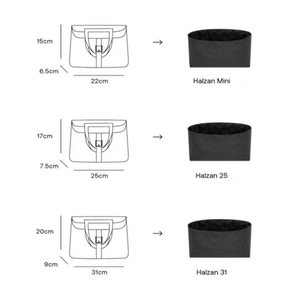 FANJI Handmade Bag Organizer Bag Inner Compatible with Hermès Halzan Bag