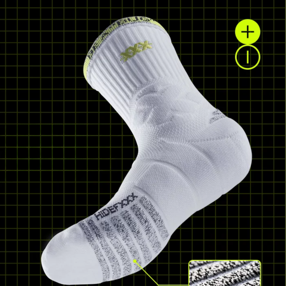 HideFxxx Anti-Slip Professional Basketball Socks - Pro Edition 1 Pair