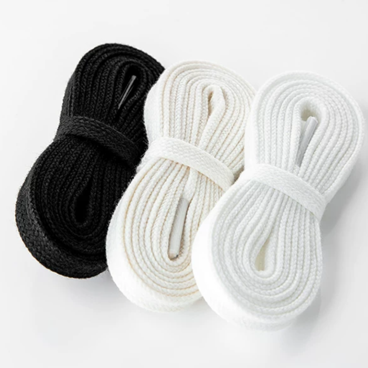 LANCEMAKER Cotton Shoelaces Suitable for Canvas and Athletic Shoes 2 Pairs