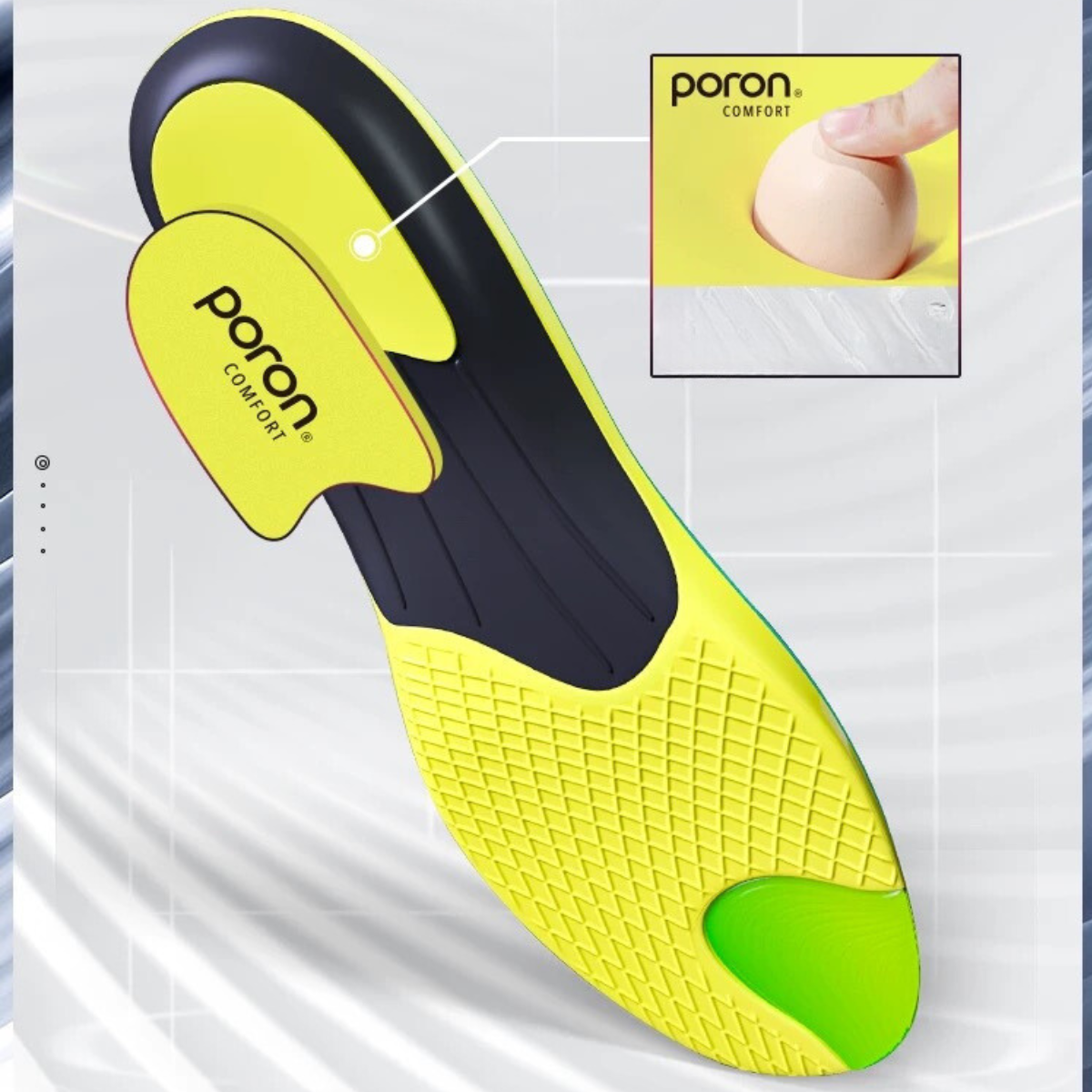 PORON Arch Support Professional Sports Thickened TPU High Elastic Basketball Shoe Insoles ×1 Pair