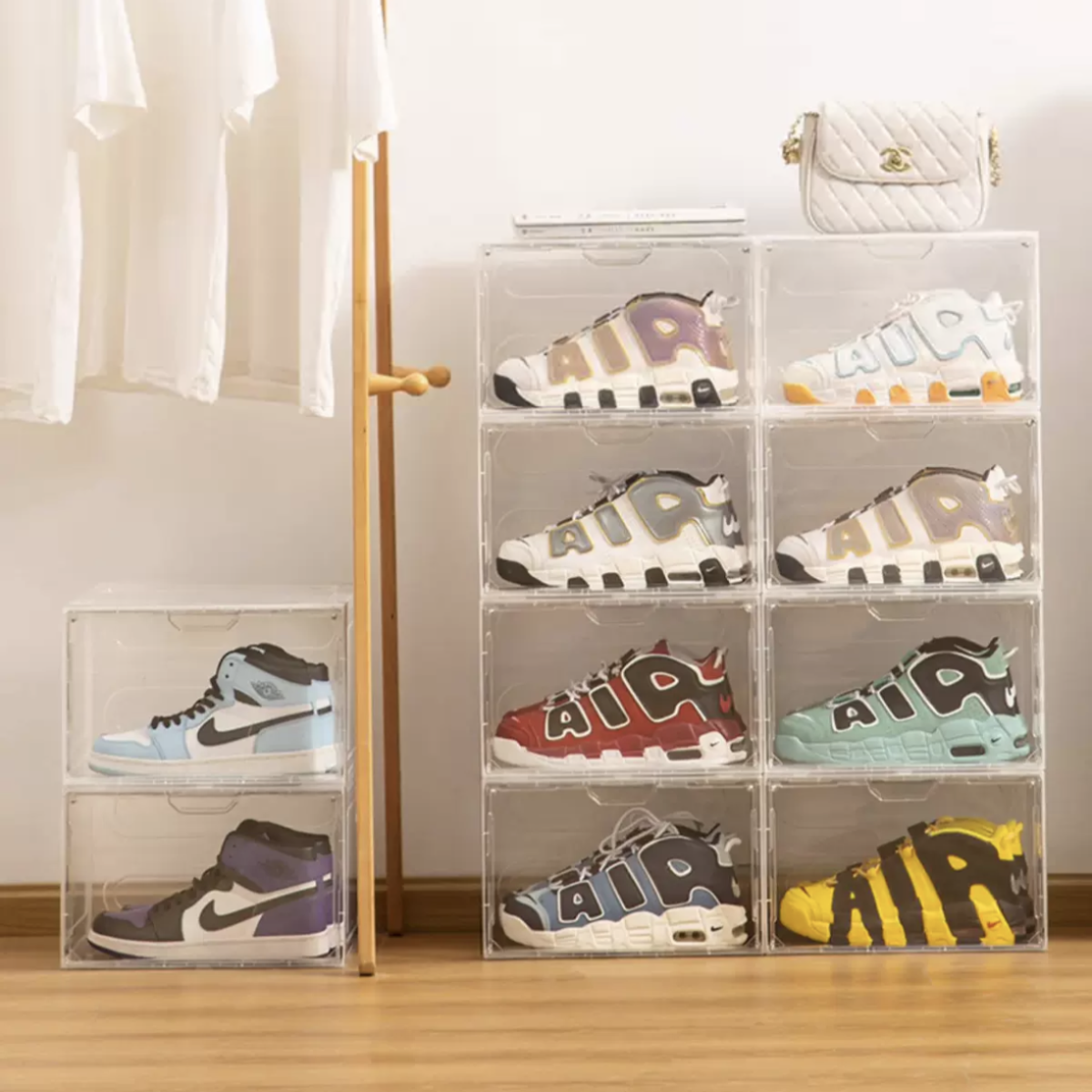 RMAX Transparent Shoe Box Sneaker Storage Box 2 Pack