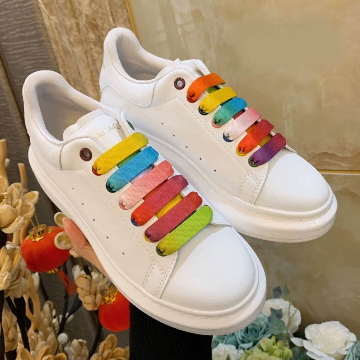 Alexander mcqueen sneakers rainbow best sale