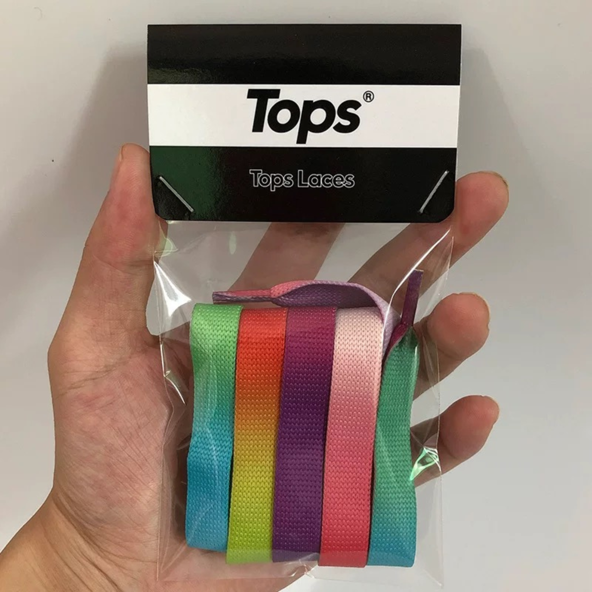 ShoeSpa Rainbow Shoelaces 1.2cm Compatible with Alexander McQueen Shoes 2 Pairs