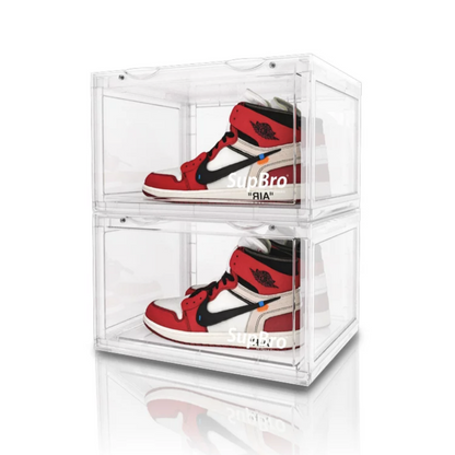 Supbro High-Quality Transparent Side-Opening Shoe Box 2 Pack