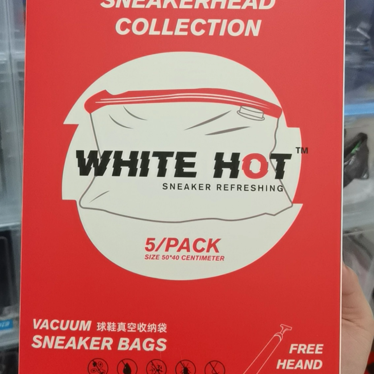 WHITE HOT Sneaker & Shoe Vacuum Storage Bags - Anti-Oxidation Bags 5 Pack